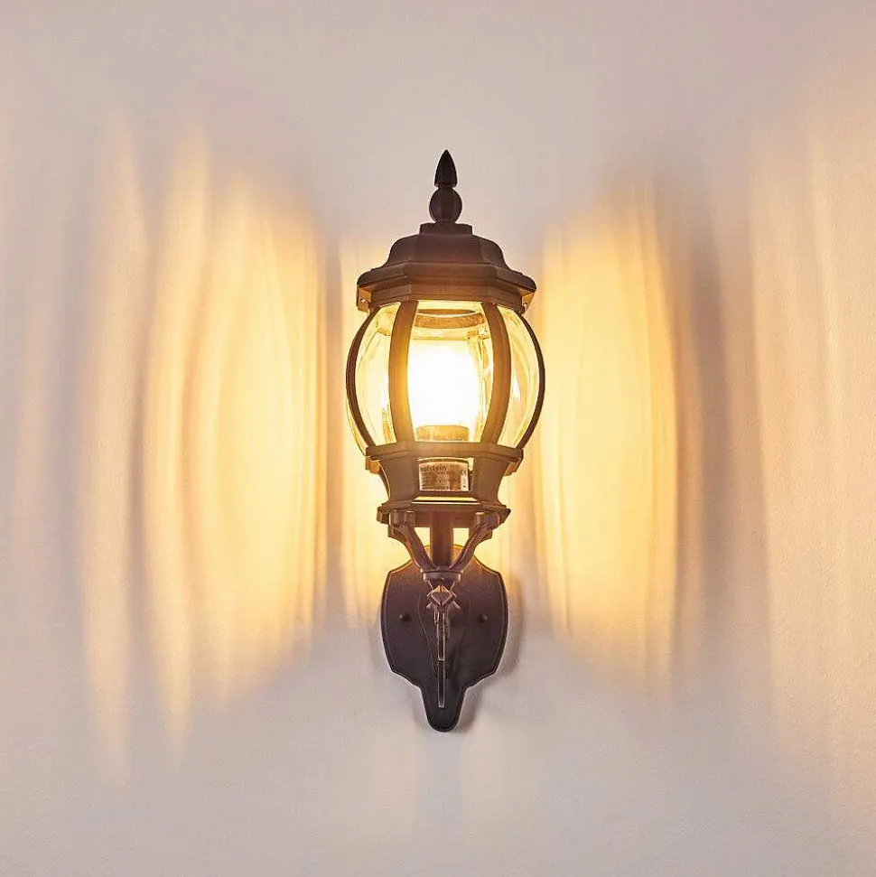 Applique Murale D'Exterieur Lentua Noir, 1 Lumiere