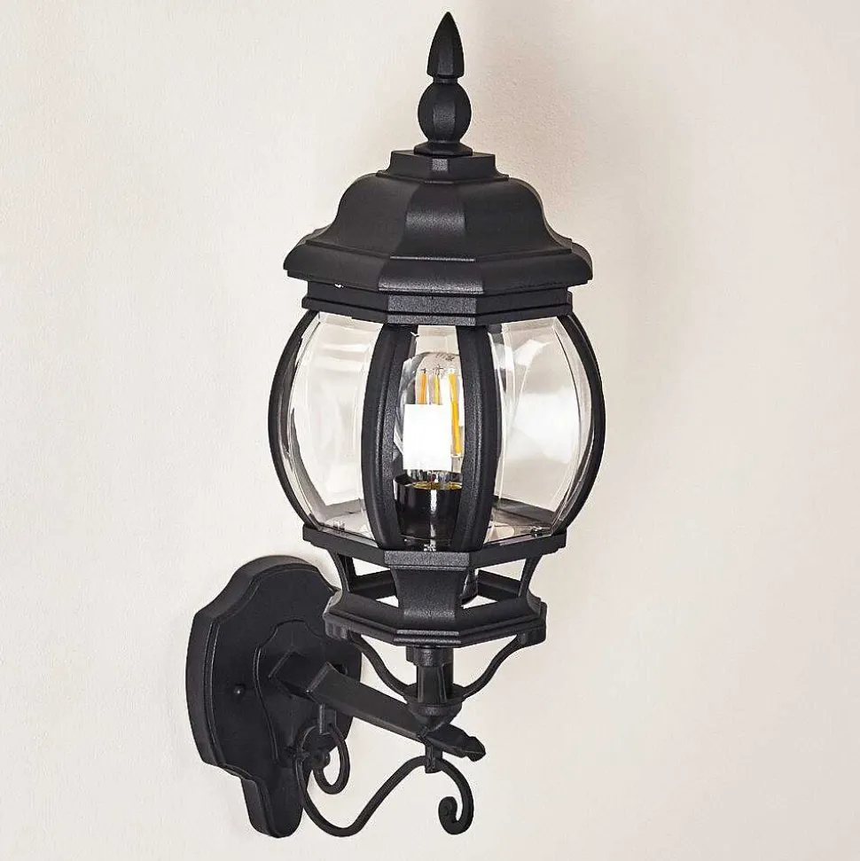 Applique Murale D'Exterieur Lentua Noir, 1 Lumiere