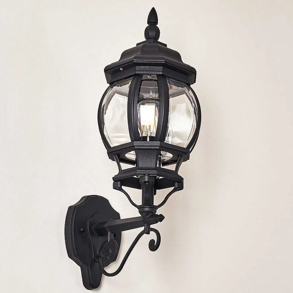 Applique Murale D'Exterieur Lentua Noir, 1 Lumiere