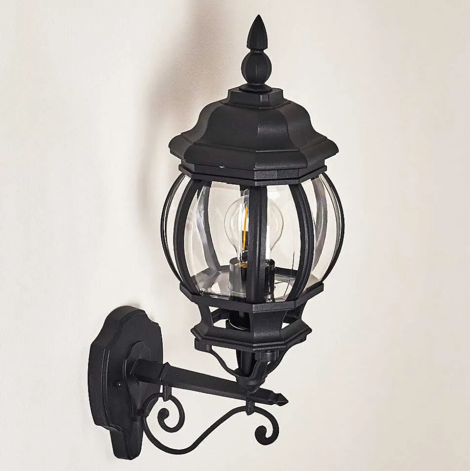 Applique Murale D'Exterieur Lentua Noir, 1 Lumiere