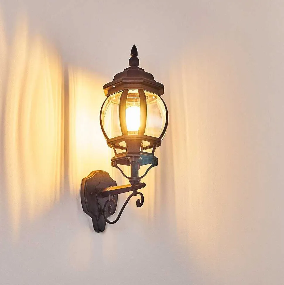 Applique Murale D'Exterieur Lentua Noir, 1 Lumiere