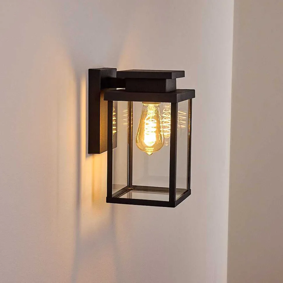 Applique Murale D'Exterieur Tieva Noir, 1 Lumiere