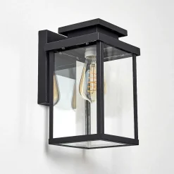 Applique Murale D'Exterieur Tieva Noir, 1 Lumiere