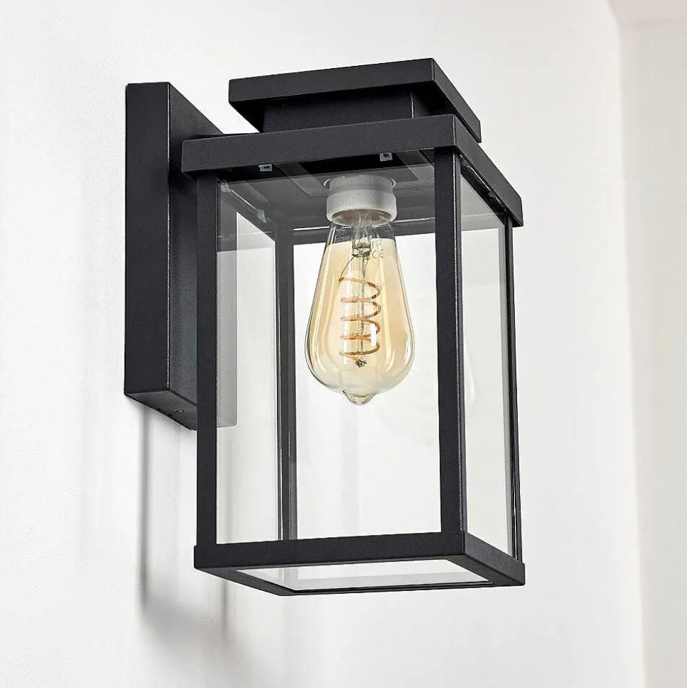 Applique Murale D'Exterieur Tieva Noir, 1 Lumiere