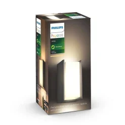 Applique Murale D'Exterieur Set X 2 Philips Hue Turaco Led Anthracite, 1 Lumiere