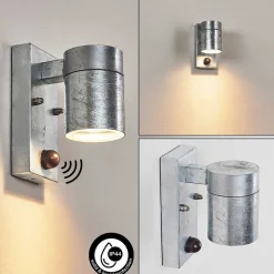 Applique Murale D'Exterieur Bessiebelle Zingue, 1 Lumiere, Detecteur De Mouvement