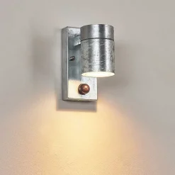 Applique Murale D'Exterieur Bessiebelle Zingue, 1 Lumiere, Detecteur De Mouvement