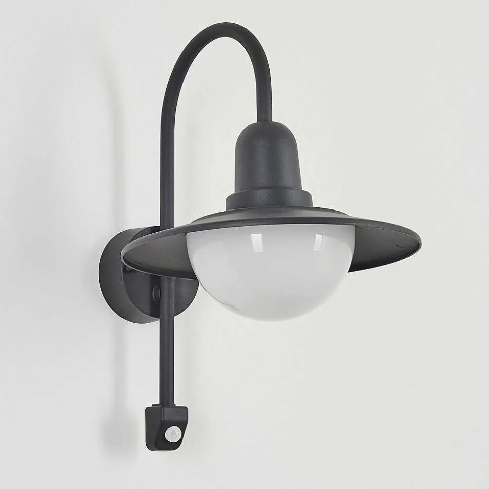 Applique Murale D'Exterieur Pohei Anthracite, 1 Lumiere, Detecteur De Mouvement