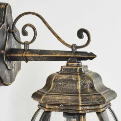 Applique Murale D'Exterieur Lentua Brun, Or, 1 Lumiere