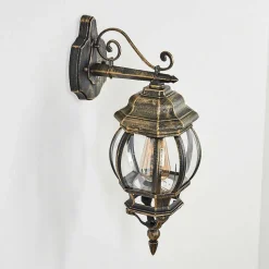 Applique Murale D'Exterieur Lentua Brun, Or, 1 Lumiere