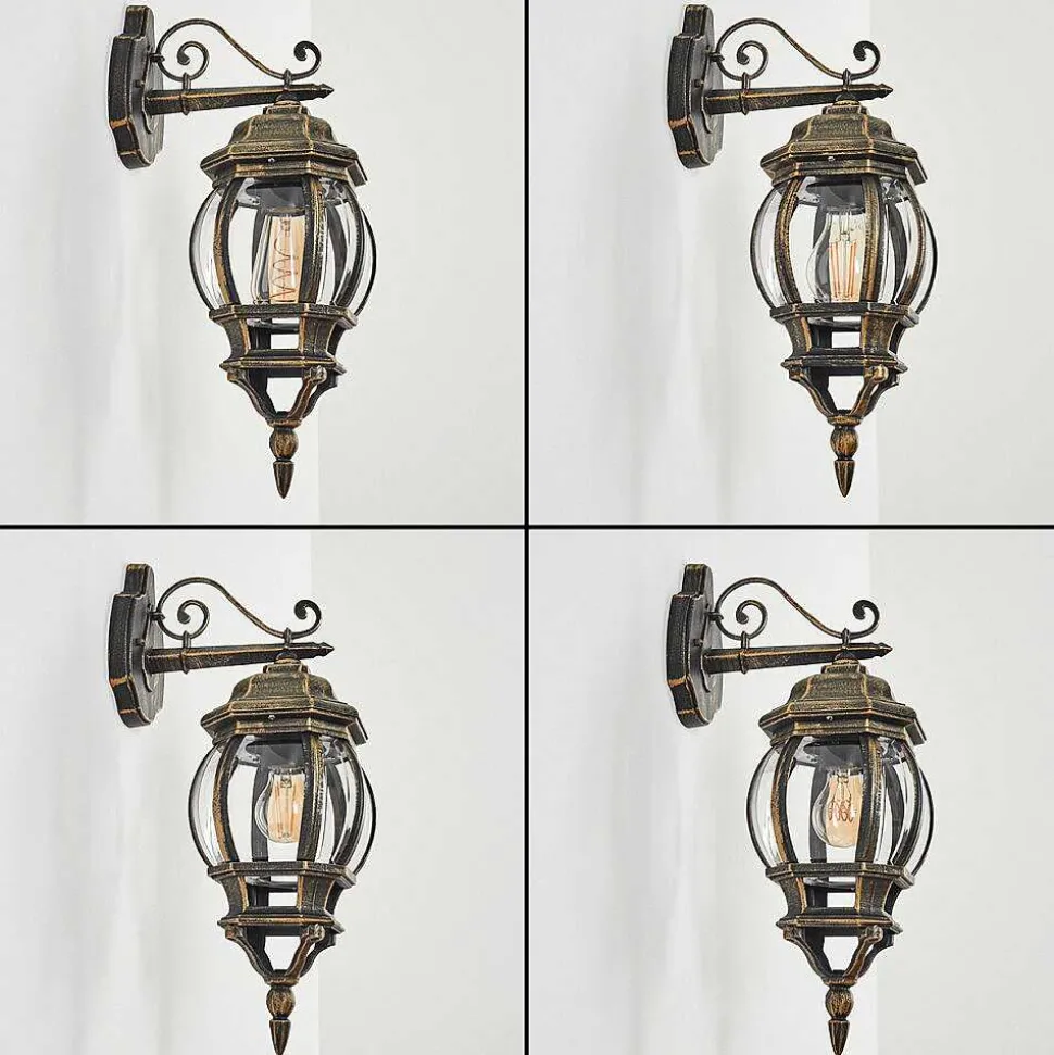 Applique Murale D'Exterieur Lentua Brun, Or, 1 Lumiere