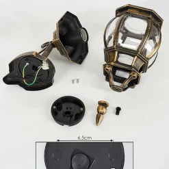 Applique Murale D'Exterieur Lentua Brun, Or, 1 Lumiere