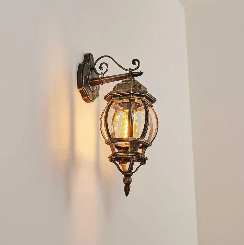 Applique Murale D'Exterieur Lentua Brun, Or, 1 Lumiere