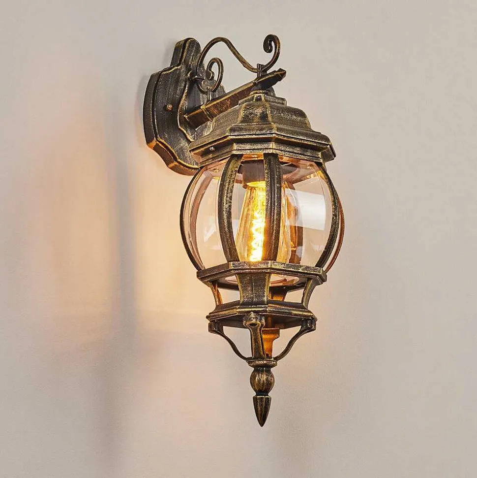 Applique Murale D'Exterieur Lentua Brun, Or, 1 Lumiere