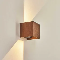 Applique Murale D'Exterieur Tamarin Led Anthracite, Brun, Couleur Bois, 1 Lumiere