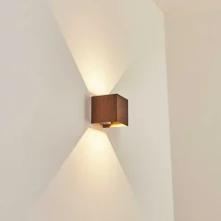 Applique Murale D'Exterieur Tamarin Led Anthracite, Brun, Couleur Bois, 1 Lumiere