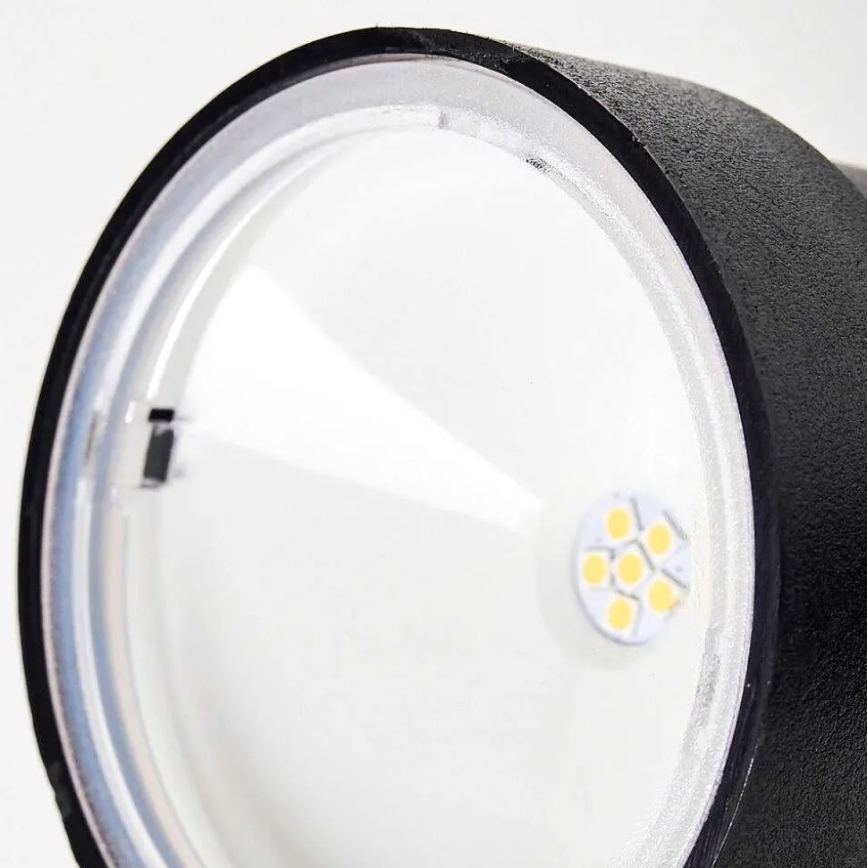 Applique Murale D'Exterieur Emmerlev Led Noir, 2 Lumieres, Detecteur De Mouvement