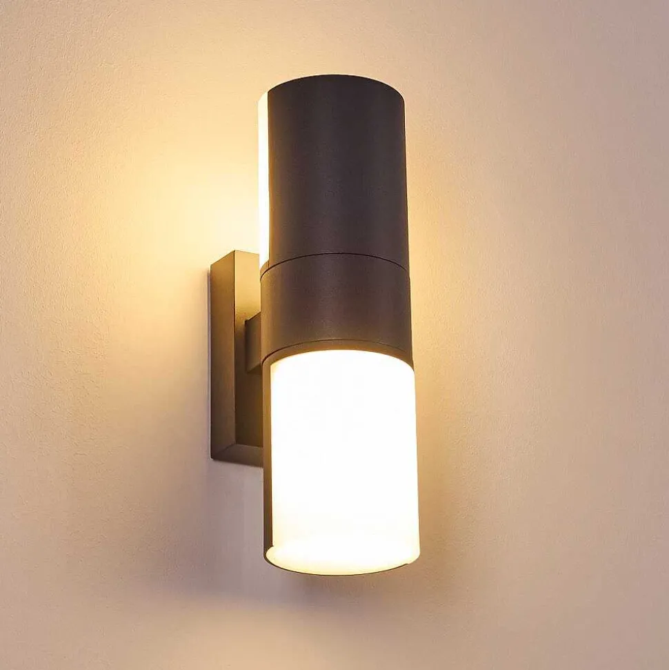 Applique Murale D'Exterieur Baulund Led Anthracite, 1 Lumiere