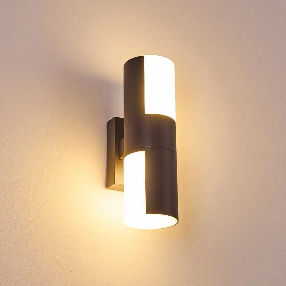 Applique Murale D'Exterieur Baulund Led Anthracite, 1 Lumiere