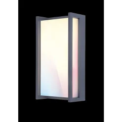 Applique Murale D'Exterieur Lutec Qubo Led Anthracite, 1 Lumiere, Changeur De Couleurs