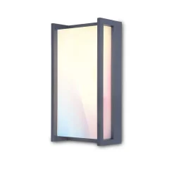 Applique Murale D'Exterieur Lutec Qubo Led Anthracite, 1 Lumiere, Changeur De Couleurs