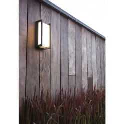 Applique Murale D'Exterieur Lutec Qubo Led Anthracite, 1 Lumiere, Changeur De Couleurs