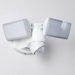 Applique Murale D'Exterieur Foroyar Led Blanc, 2 Lumieres, Detecteur De Mouvement