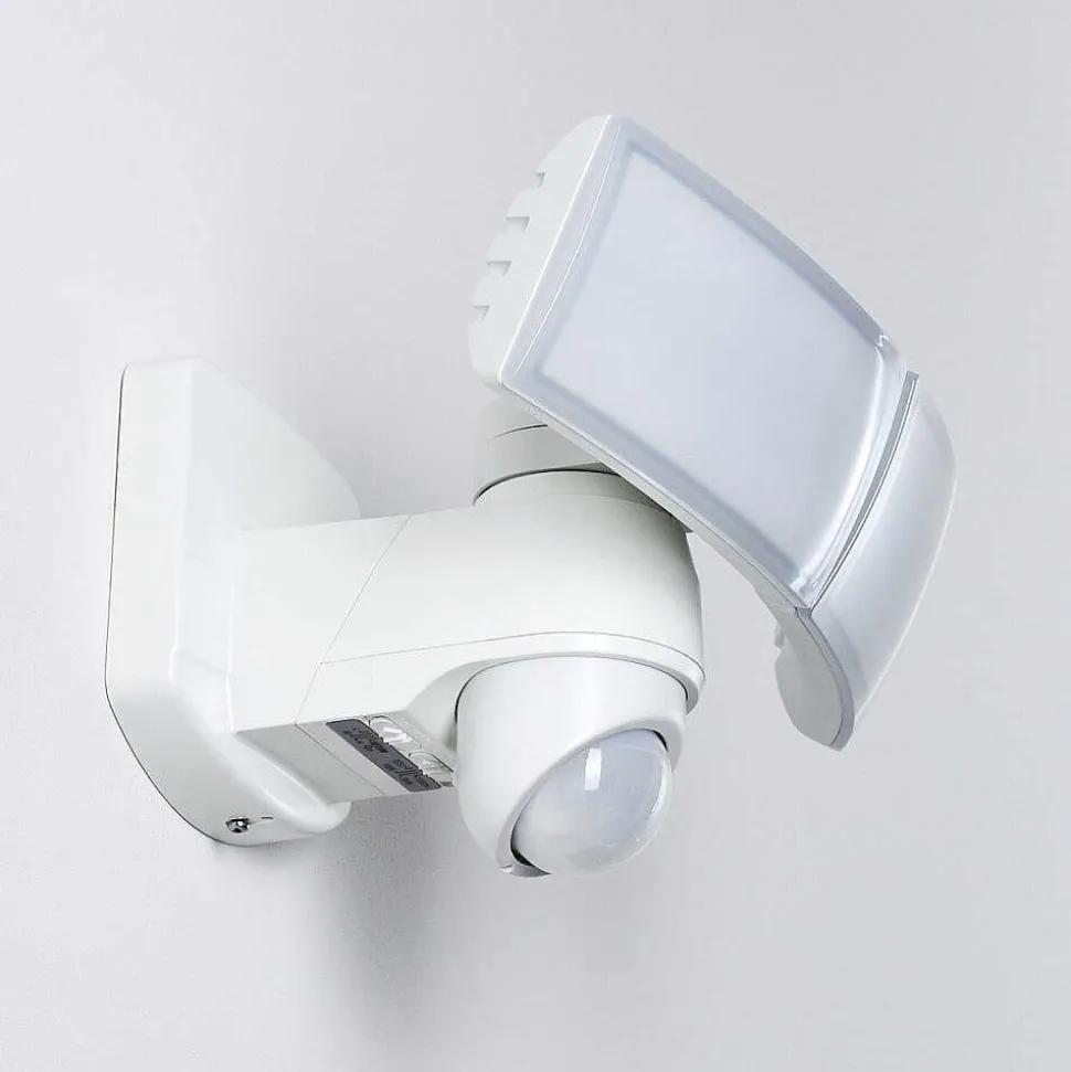 Applique Murale D'Exterieur Foroyar Led Blanc, 2 Lumieres, Detecteur De Mouvement