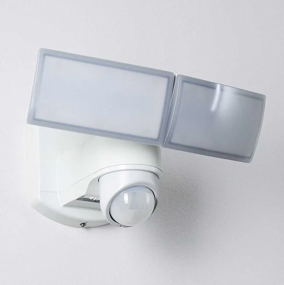 Applique Murale D'Exterieur Foroyar Led Blanc, 2 Lumieres, Detecteur De Mouvement