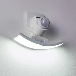 Applique Murale D'Exterieur Foroyar Led Blanc, 2 Lumieres, Detecteur De Mouvement