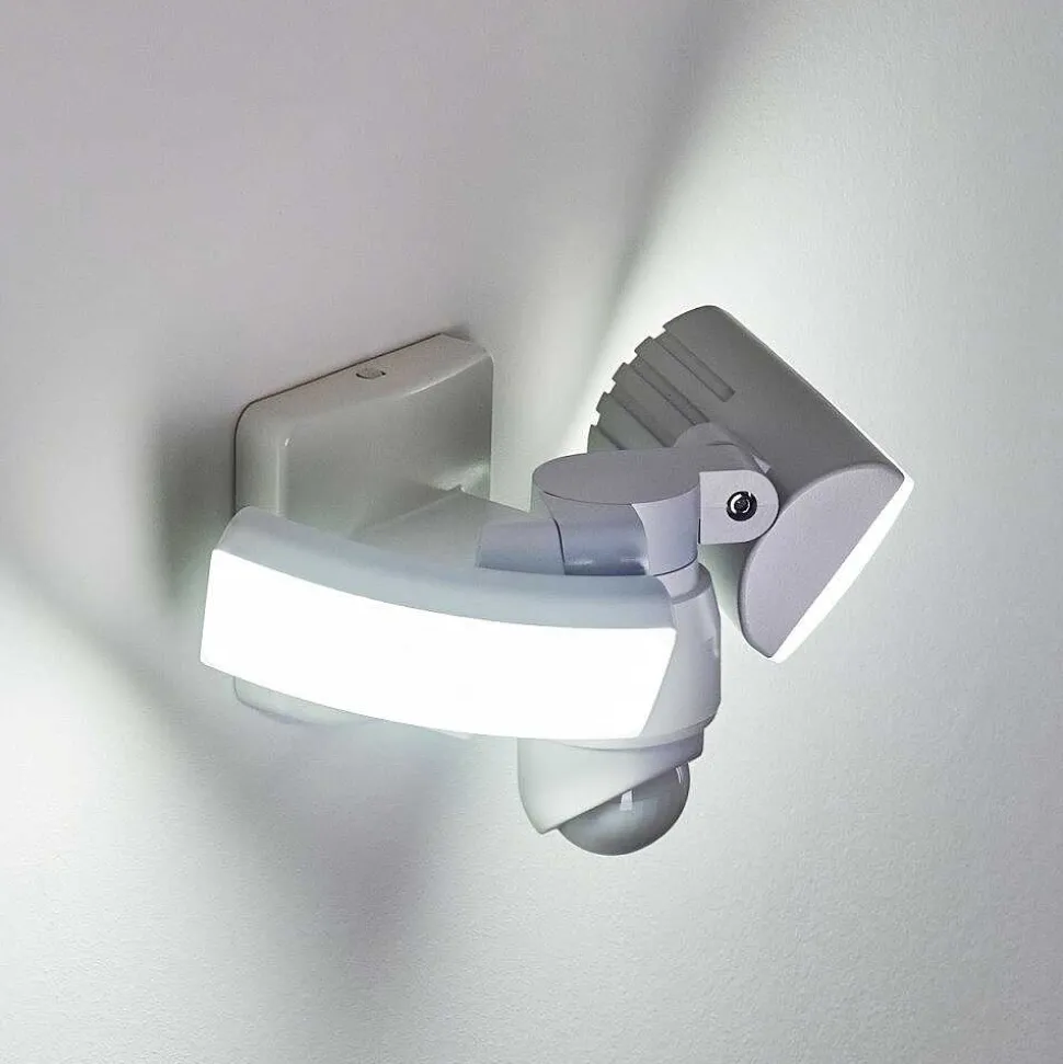 Applique Murale D'Exterieur Foroyar Led Blanc, 2 Lumieres, Detecteur De Mouvement