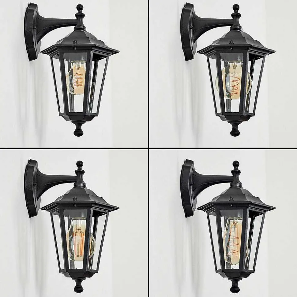 Applique Murale D'Exterieur Loria Noir, 1 Lumiere