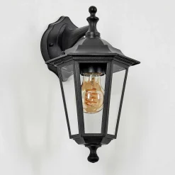 Applique Murale D'Exterieur Loria Noir, 1 Lumiere