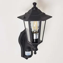 Applique Murale D'Exterieur Loria Noir, 1 Lumiere