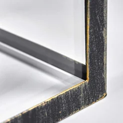 Applique Murale D'Exterieur Hakkas Noir Dore, 1 Lumiere