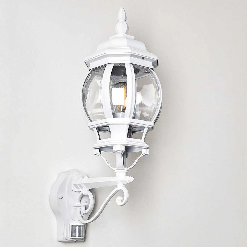 Applique Murale D'Exterieur Lentua Blanc, 1 Lumiere, Detecteur De Mouvement