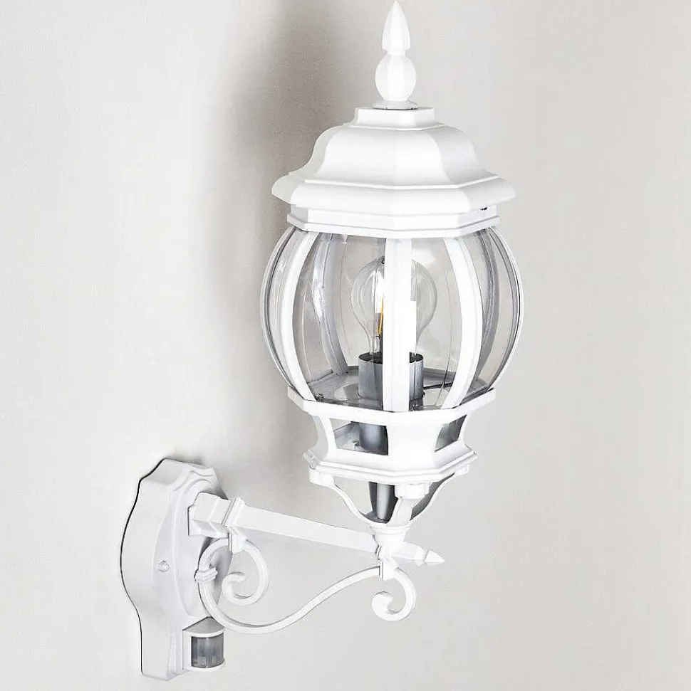 Applique Murale D'Exterieur Lentua Blanc, 1 Lumiere, Detecteur De Mouvement