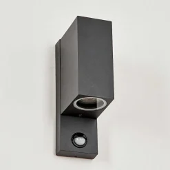 Applique Murale D'Exterieur Kingstown Anthracite, Transparent, 2 Lumieres, Detecteur De Mouvement