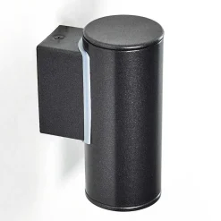 Applique Murale D'Exterieur Brachy Led Noir, 2 Lumieres