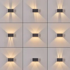 Applique Murale D'Exterieur Tamarin Led Anthracite, 1 Lumiere