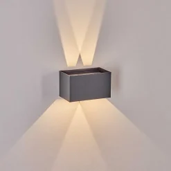 Applique Murale D'Exterieur Tamarin Led Anthracite, 1 Lumiere