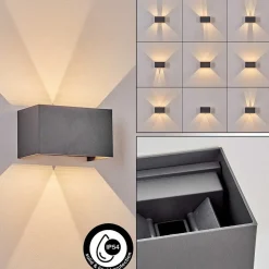 Applique Murale D'Exterieur Tamarin Led Anthracite, 1 Lumiere