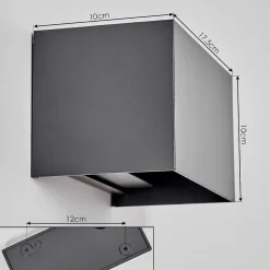 Applique Murale D'Exterieur Tamarin Led Anthracite, 1 Lumiere