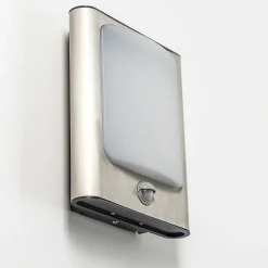 Applique Murale D'Exterieur Kimola Led Nickel Mat, 1 Lumiere, Detecteur De Mouvement