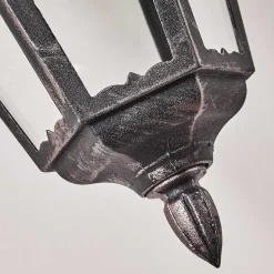 Applique Murale D'Exterieur Lignac Noir, Argente, 1 Lumiere