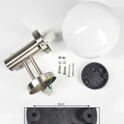 Applique Murale D'Exterieur Napaskiak Nickel Mat, 1 Lumiere, Detecteur De Mouvement