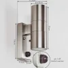 Applique Murale D'Exterieur Bessiebelle Acier Inoxydable, 2 Lumieres, Detecteur De Mouvement