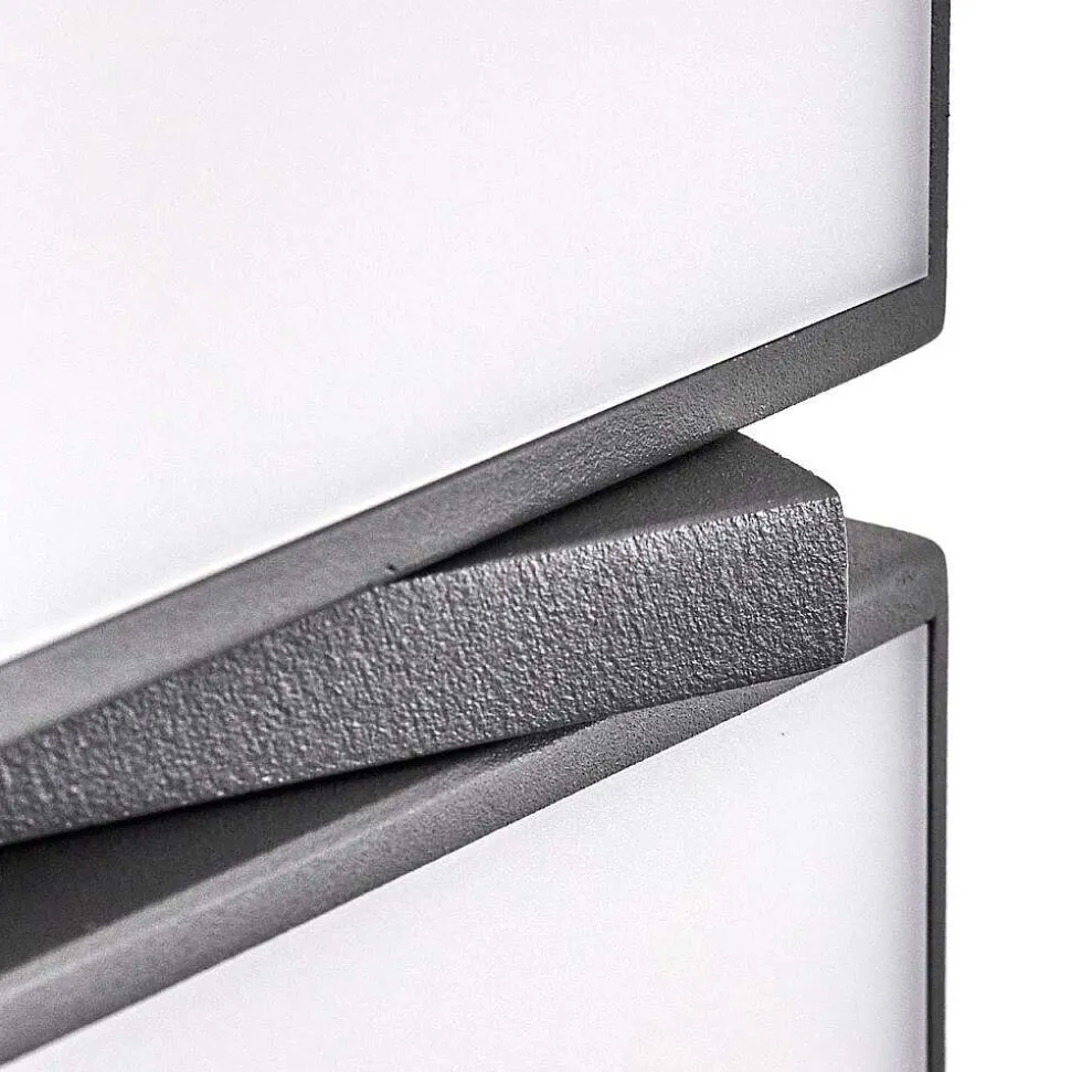 Applique Murale D'Exterieur Swanek Led Anthracite, 2 Lumieres