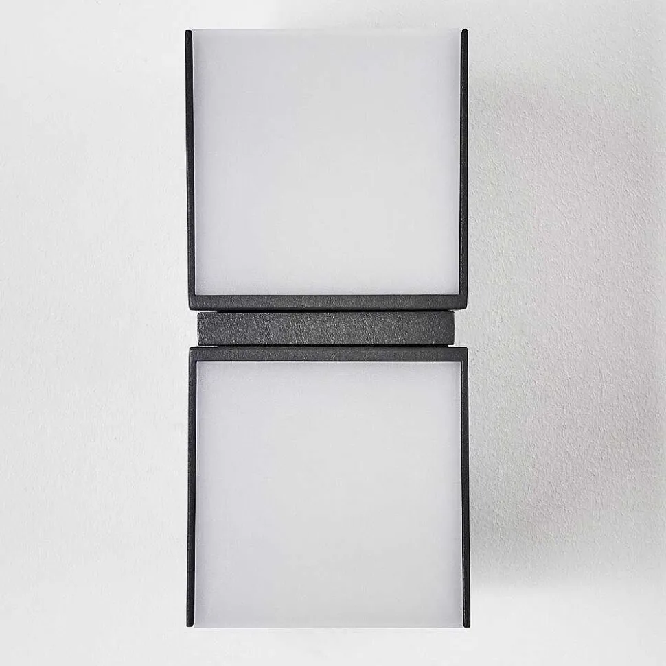 Applique Murale D'Exterieur Swanek Led Anthracite, 2 Lumieres