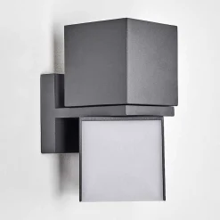 Applique Murale D'Exterieur Swanek Led Anthracite, 2 Lumieres